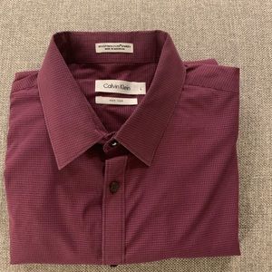 Calvin Klein Red Button Down Shirt Large